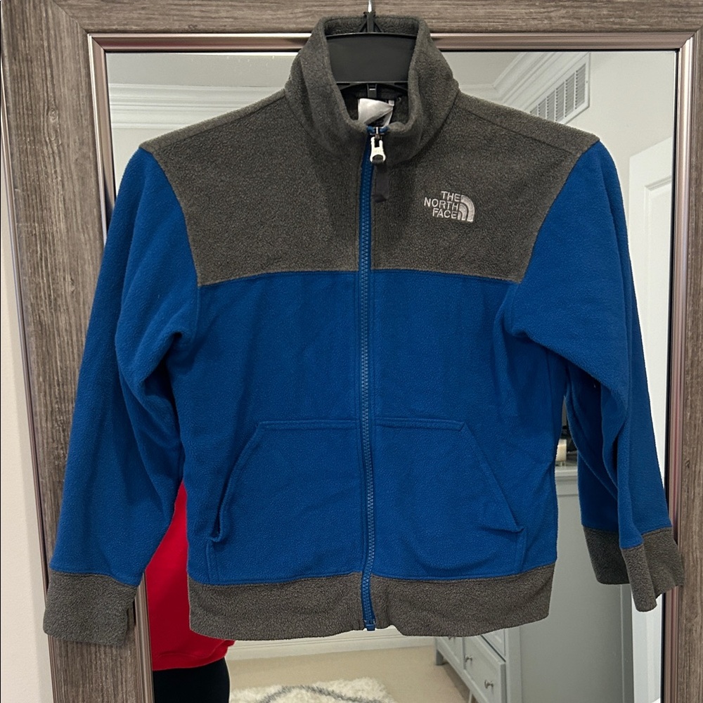 The North Face Blue and Dark Gray Fleece Jacket